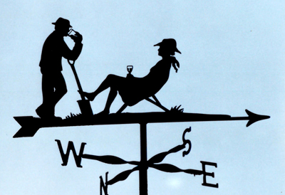 Drinking in the Garden weather vane